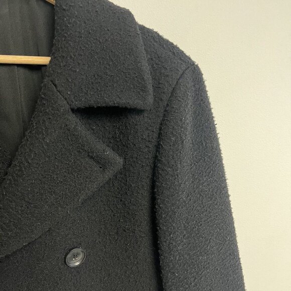 Allsaints Eds Wool-Blend Peacoat Men's Black 38 - Picture 11 of 15